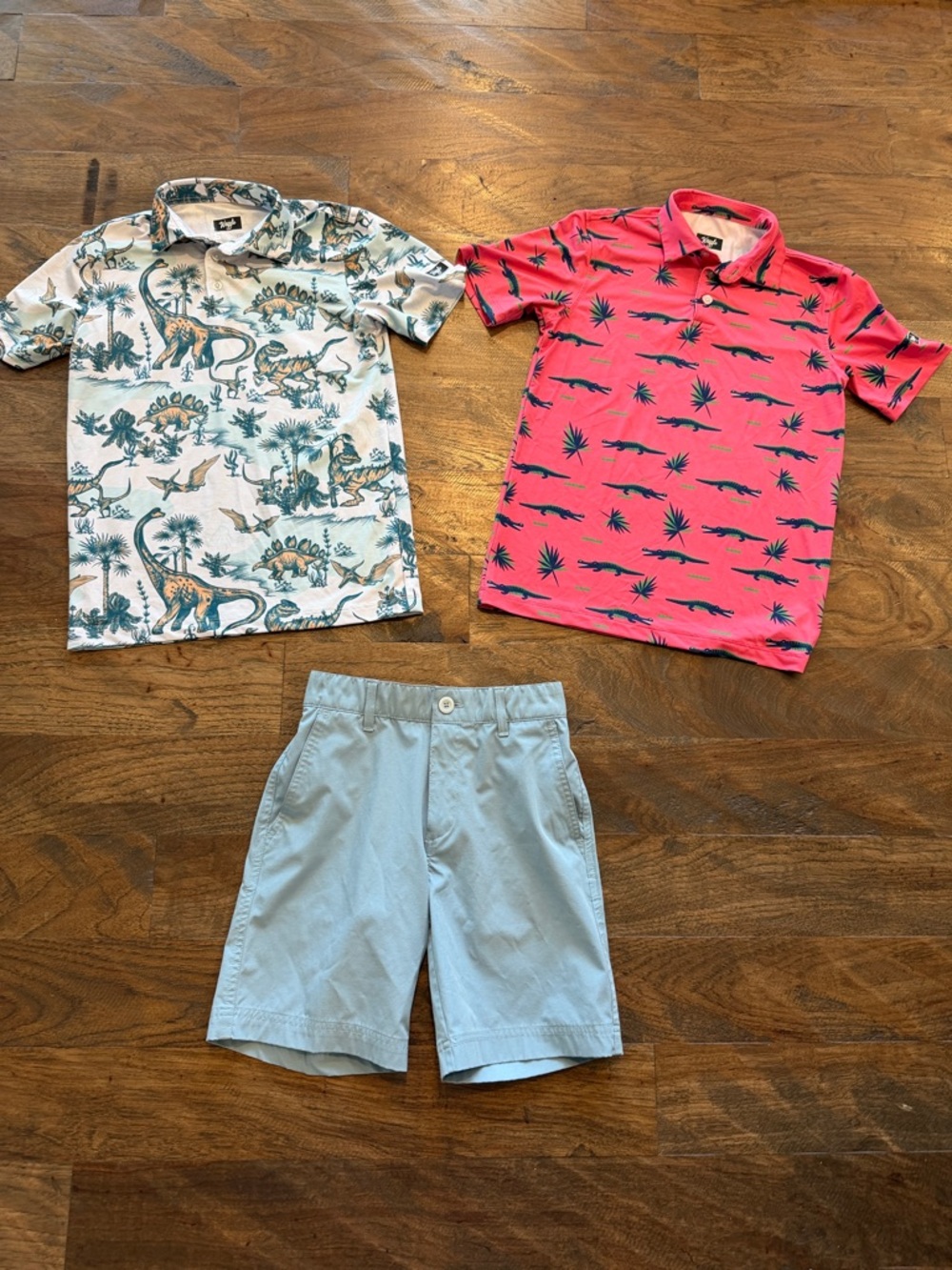 Swaggles Youth Golf Polo and Swannies.co Youth Golf shorts size small